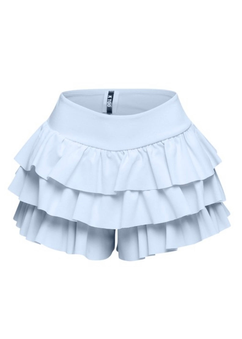 Ruffle Skort-Blue
