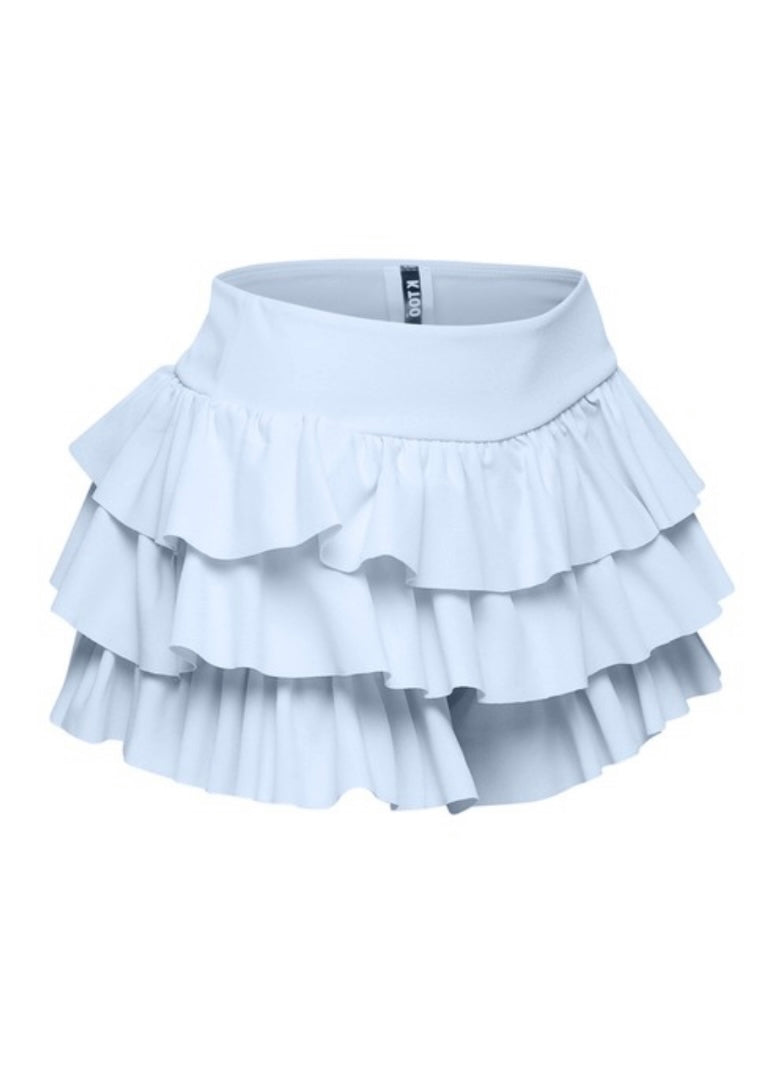 Ruffle Skort-Blue