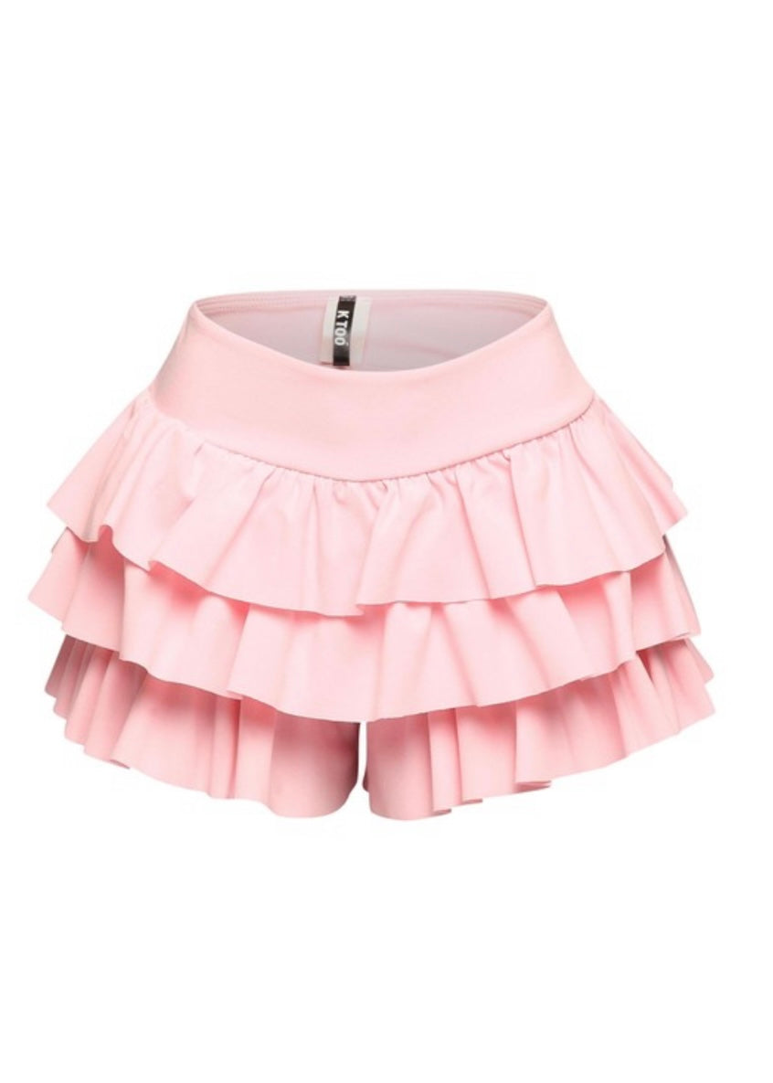 Ruffle Skort-Pink