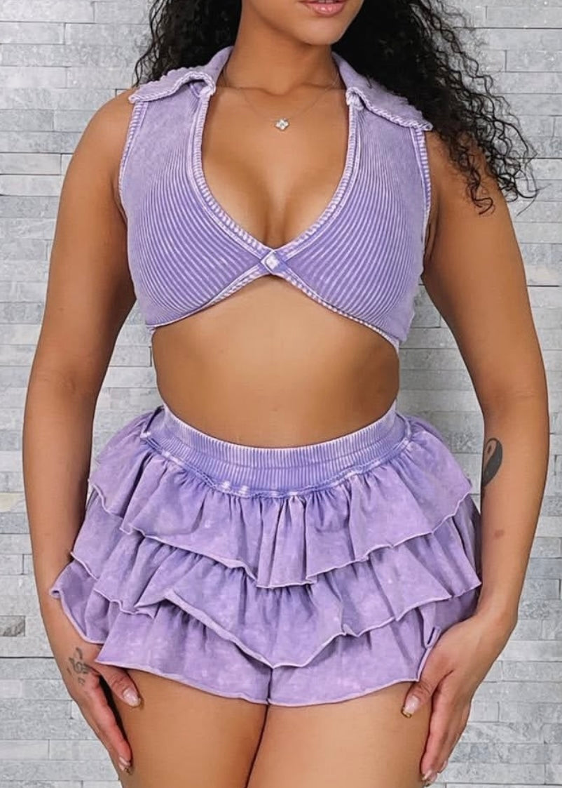 Ruffle Set-Lavender
