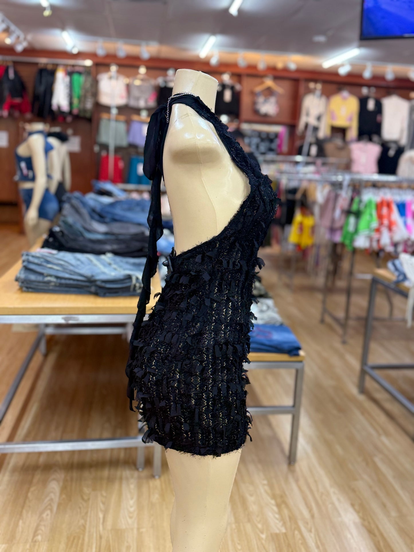 Fuzzy Dress-Black