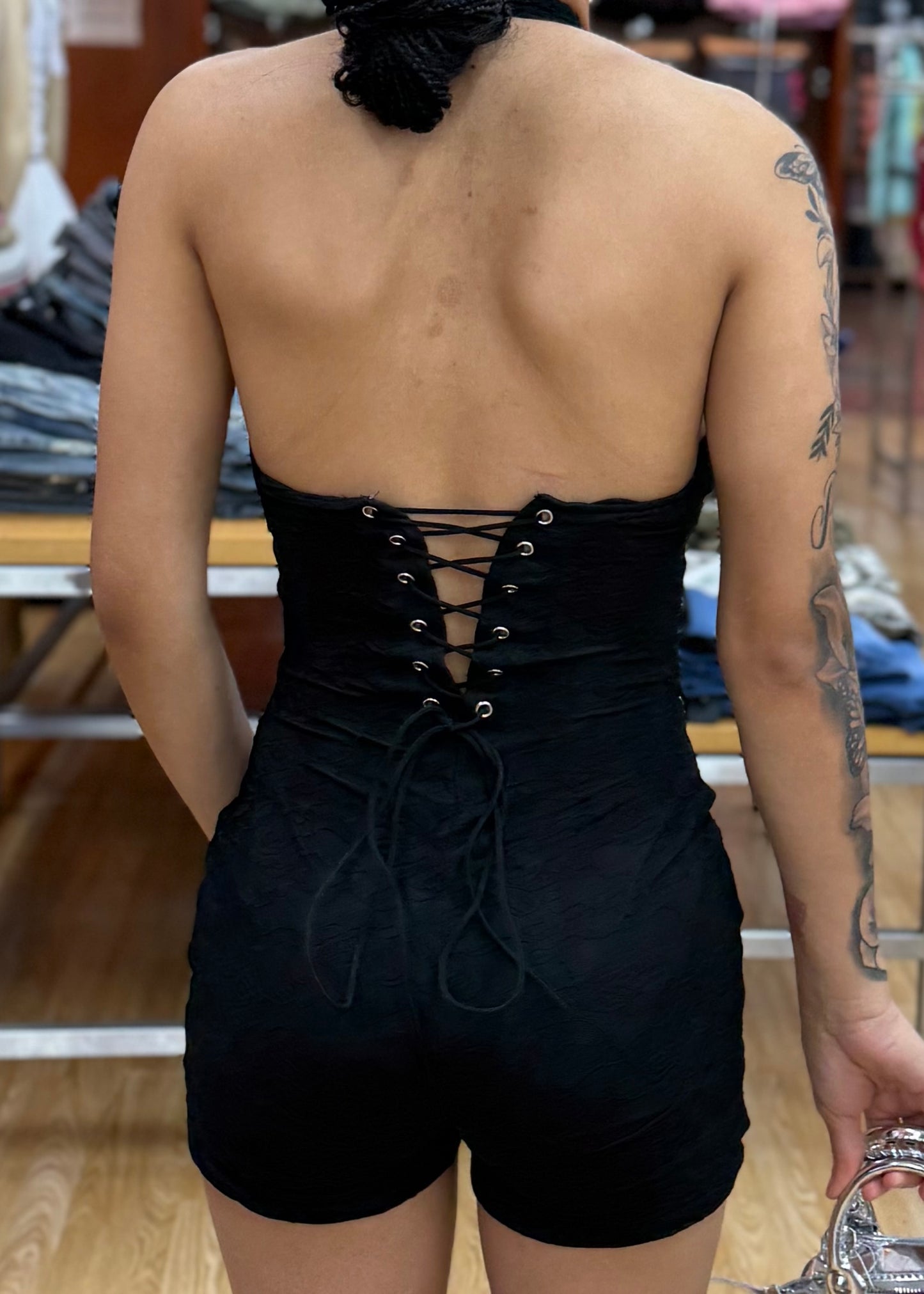 Satin Lace Romper