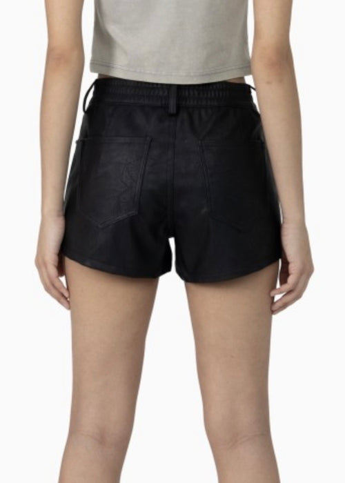 SR Leather Beaded Shorts