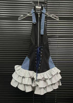 Laced Denim Dress