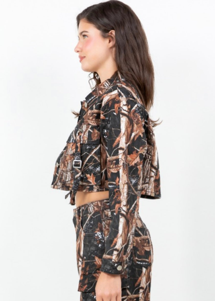 Crop Jacket-B.Camo
