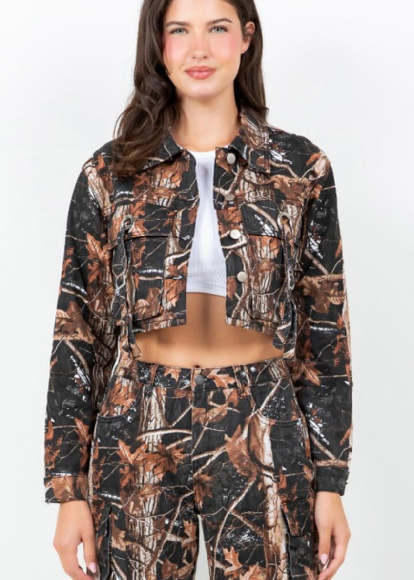 Crop Jacket-B.Camo