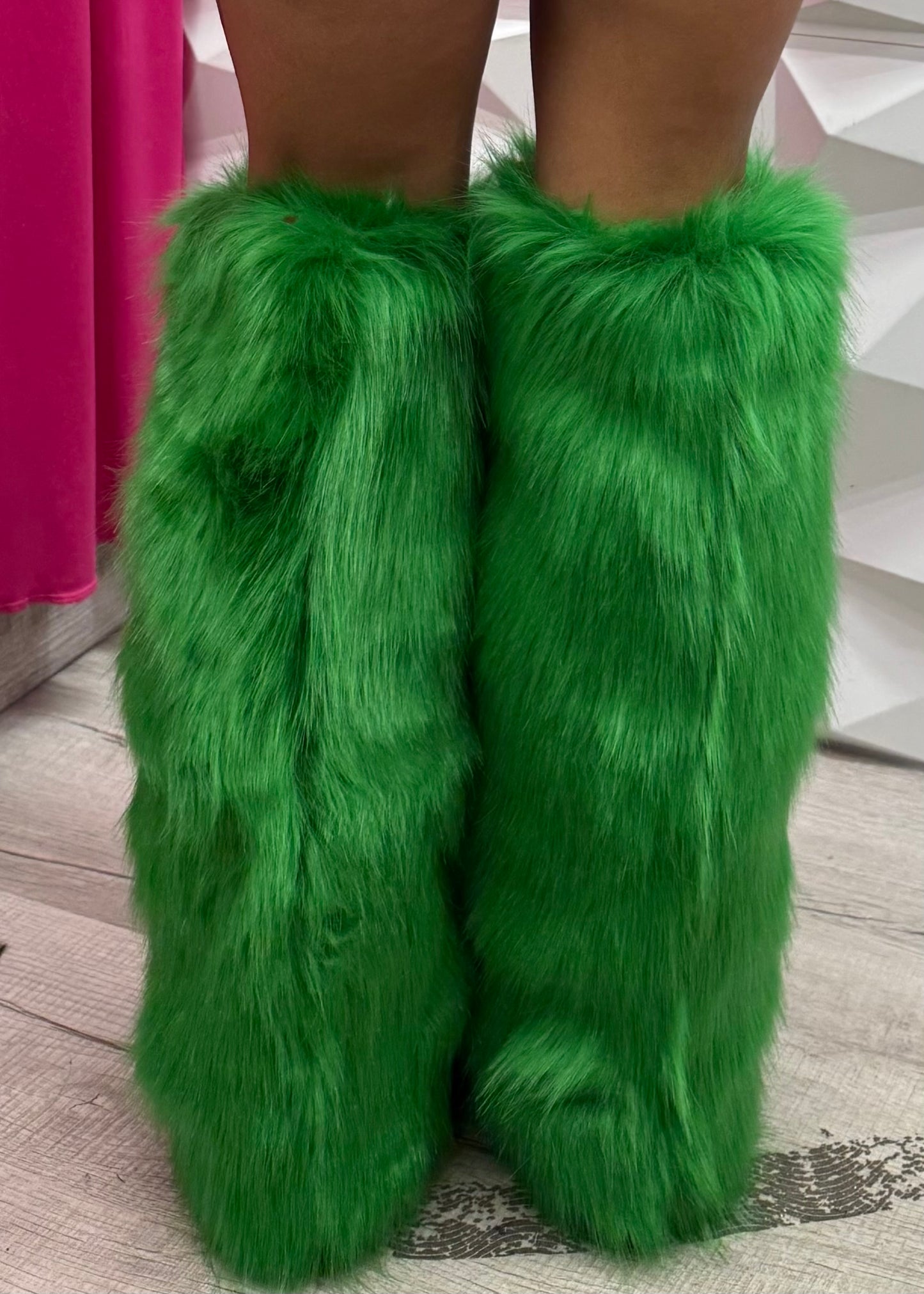 MG Fur Boots - Green