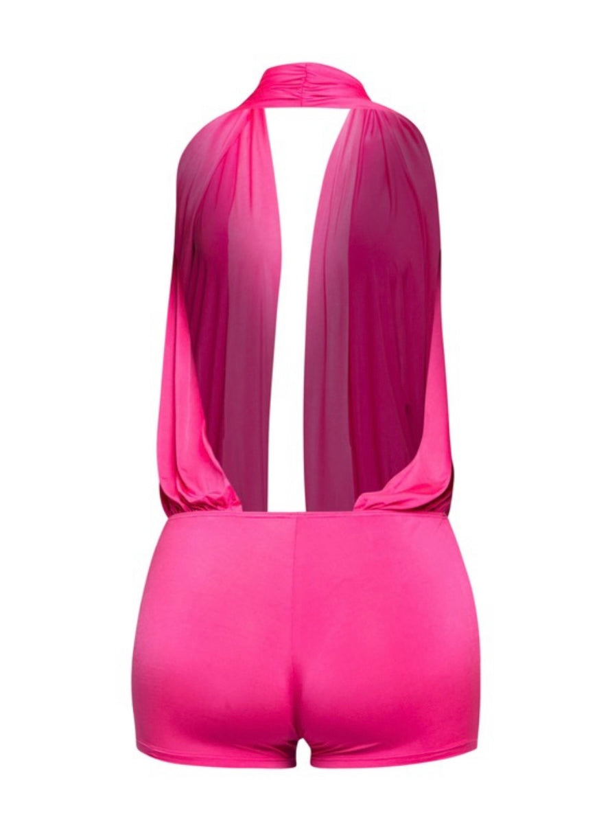 Halter Romper-Pink
