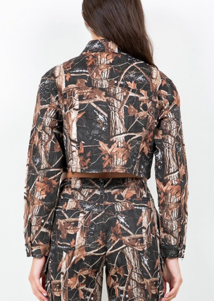 Crop Jacket-B.Camo