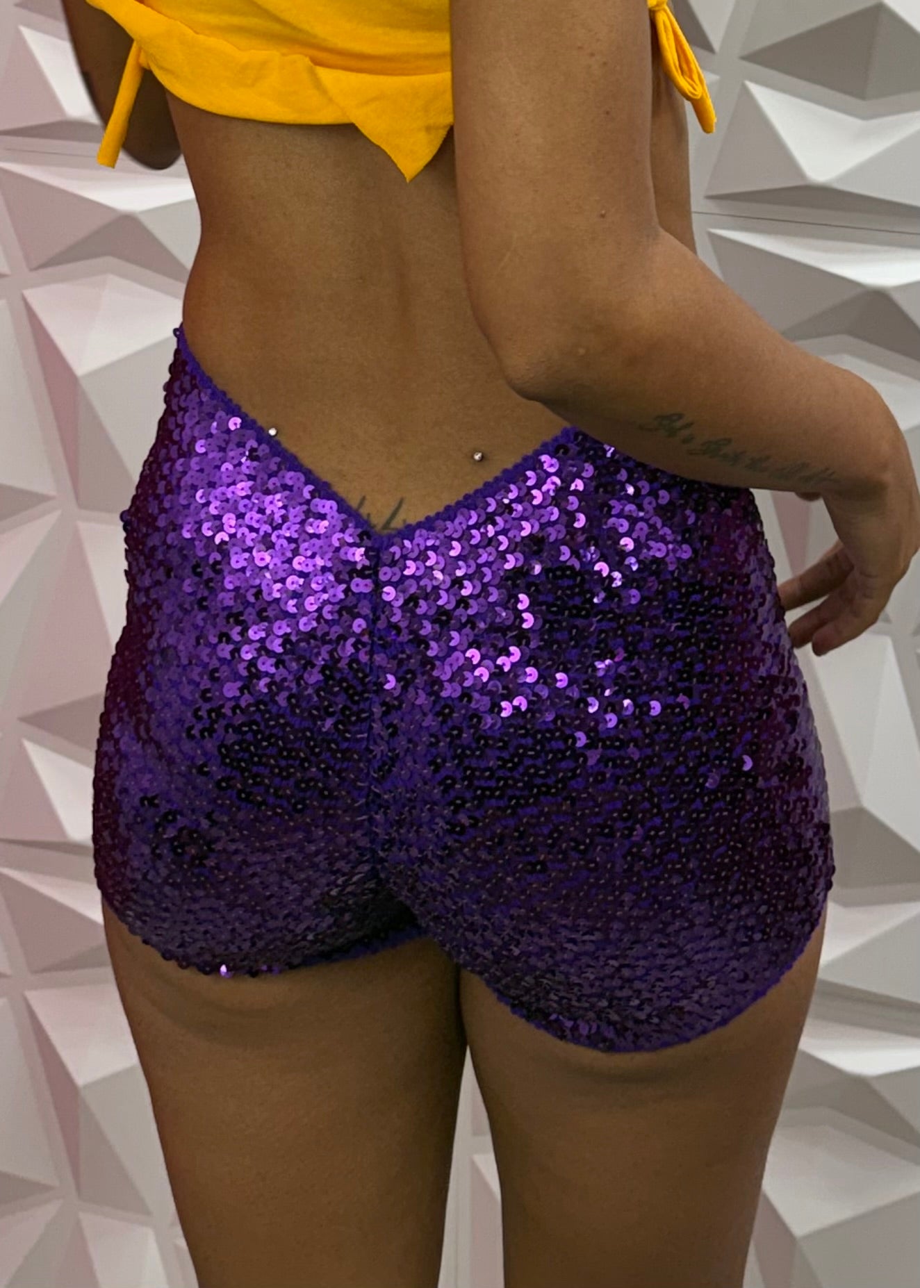MG Sequins Shorts - Purple
