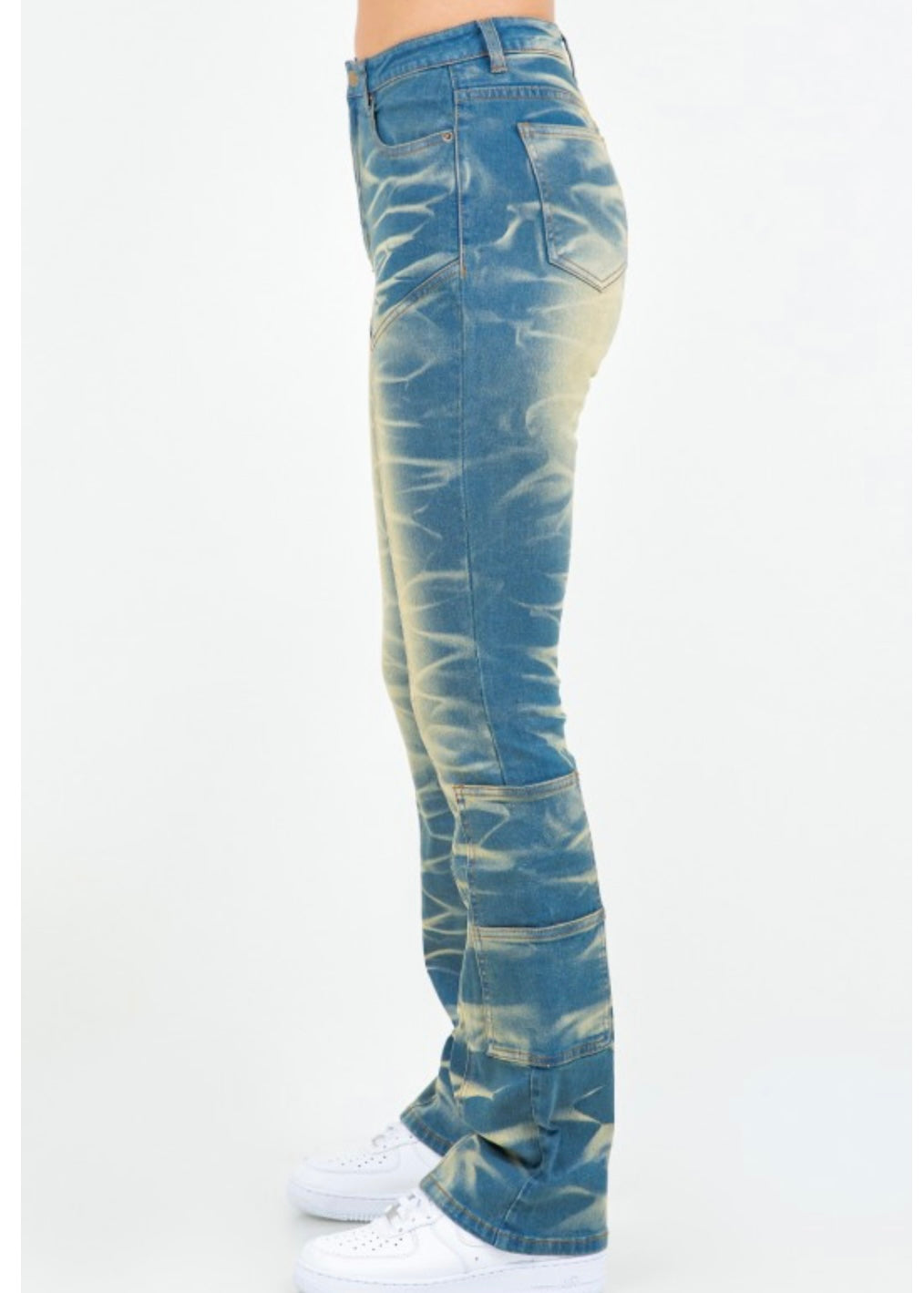 Mini Flare Jeans-Vintage Blue