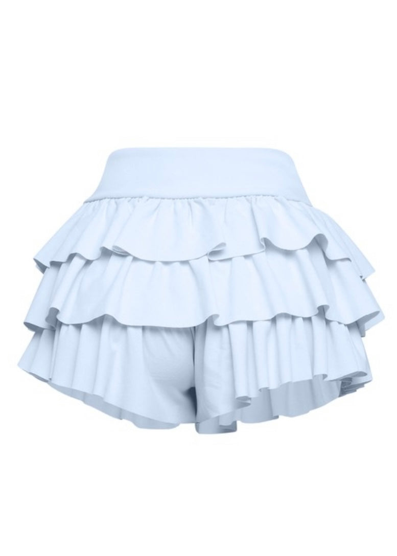 Ruffle Skort-Blue