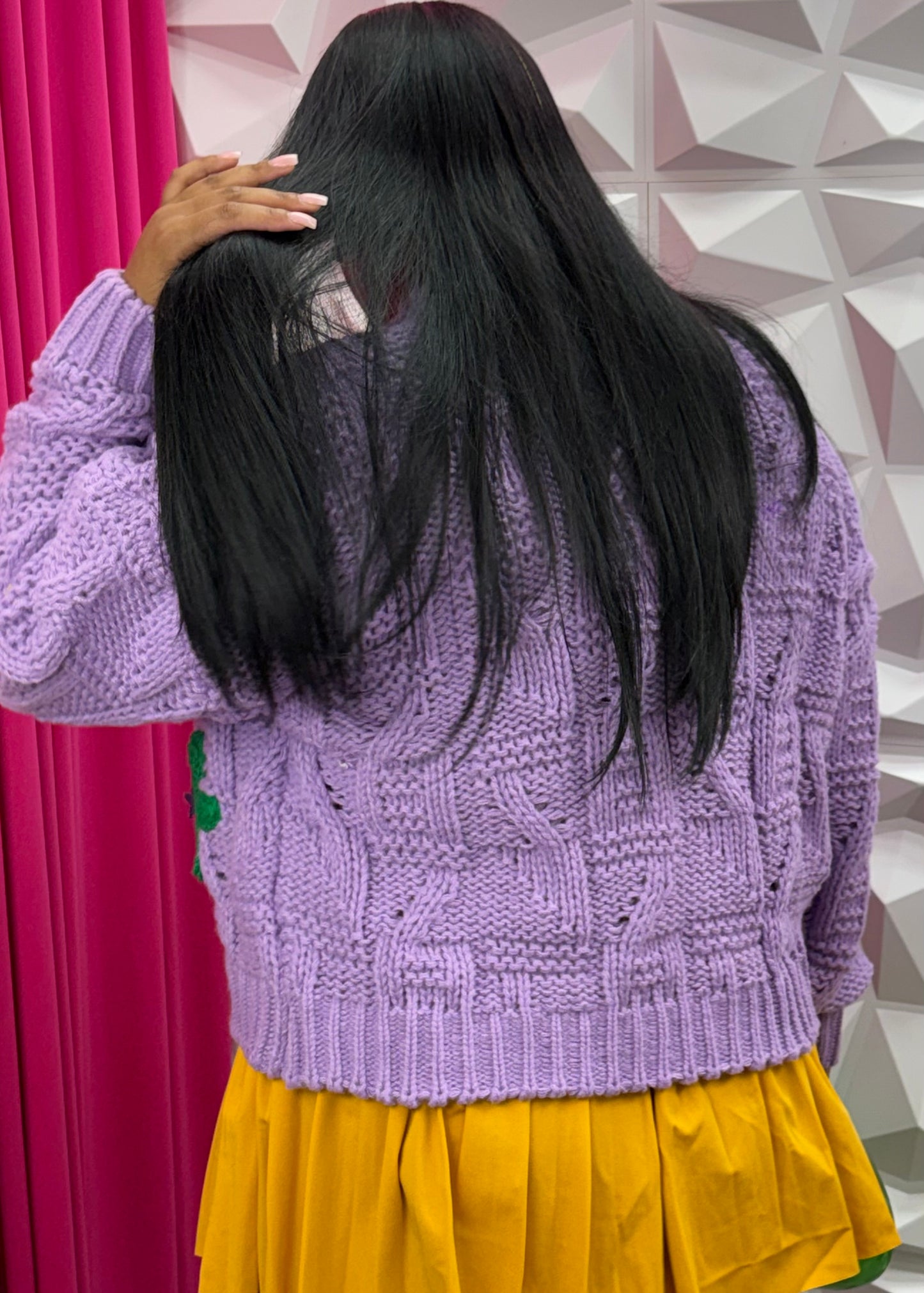 MG Flower Cardigan - Lavender