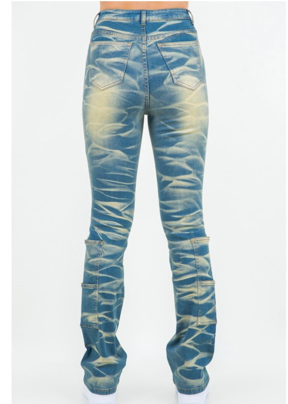 Mini Flare Jeans-Vintage Blue