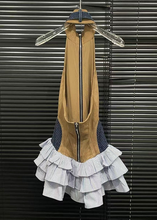 Laced Denim Dress