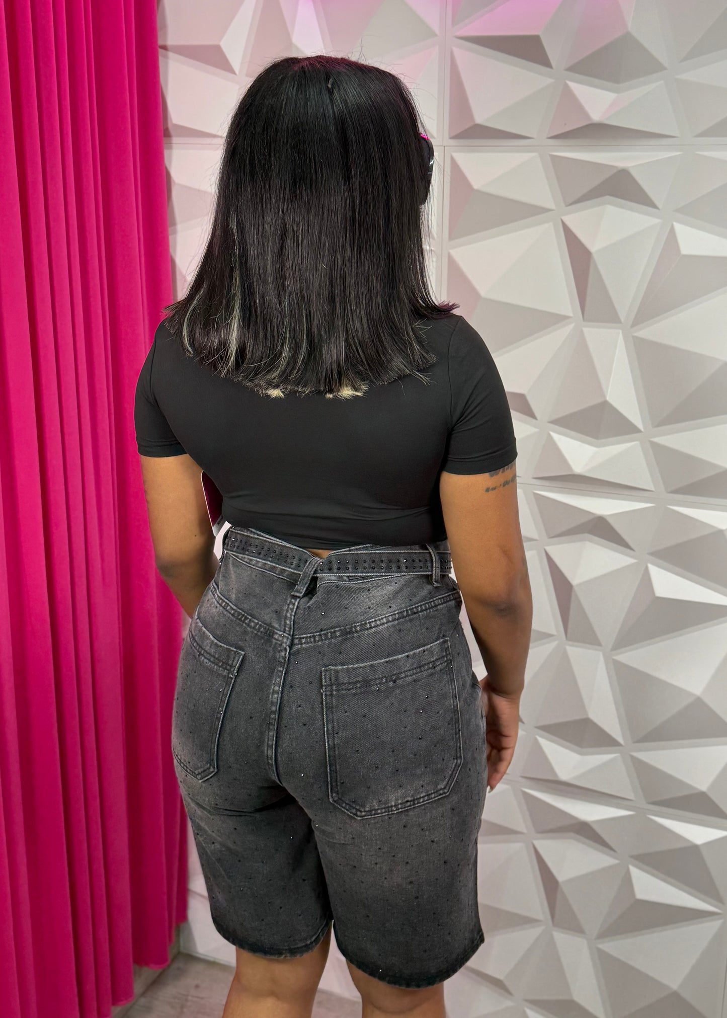 Diamond Jorts- Black