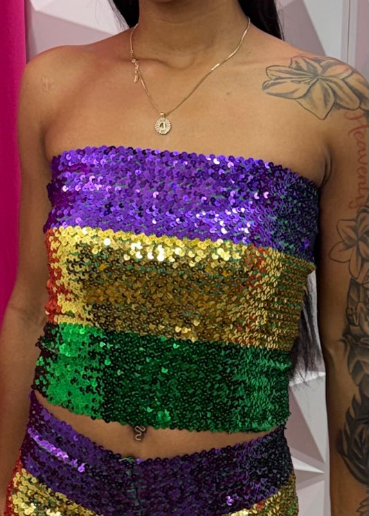 Sequins Tube Top - Multi