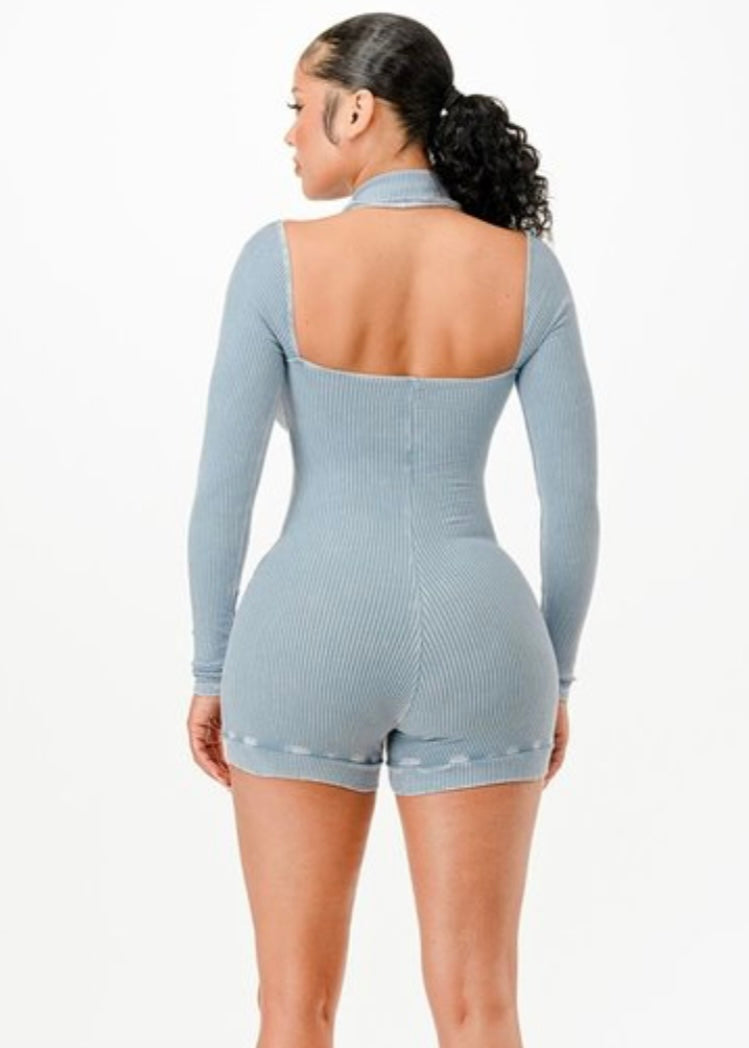 Demi Romper-Blue