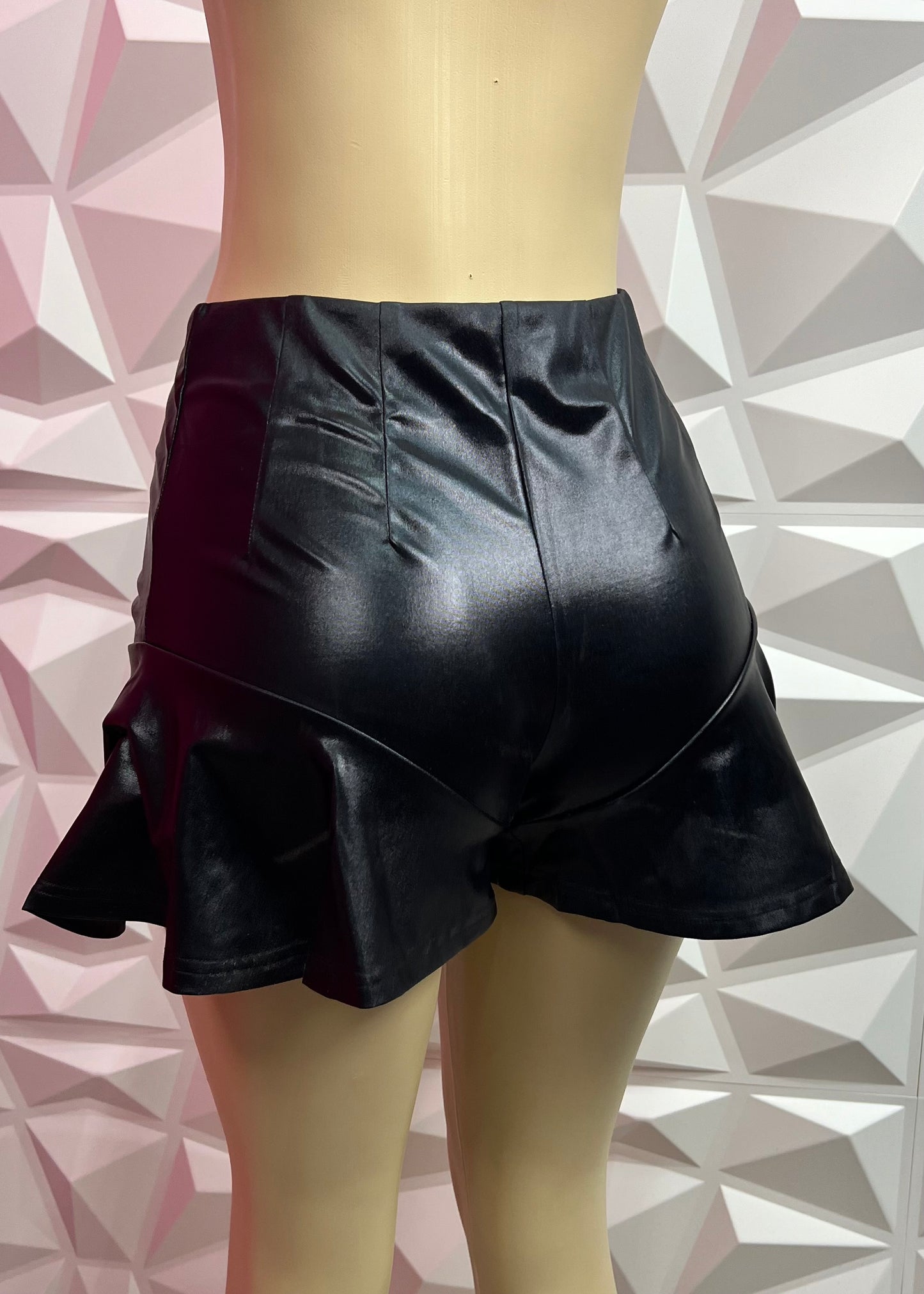 Bubble Leather Shorts