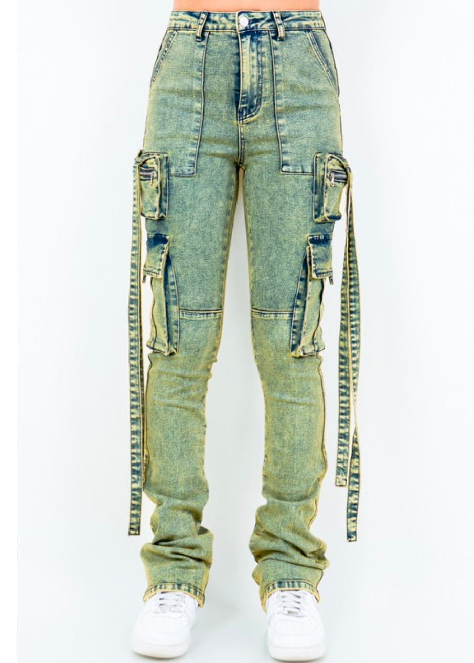 Acid Stacked Pants