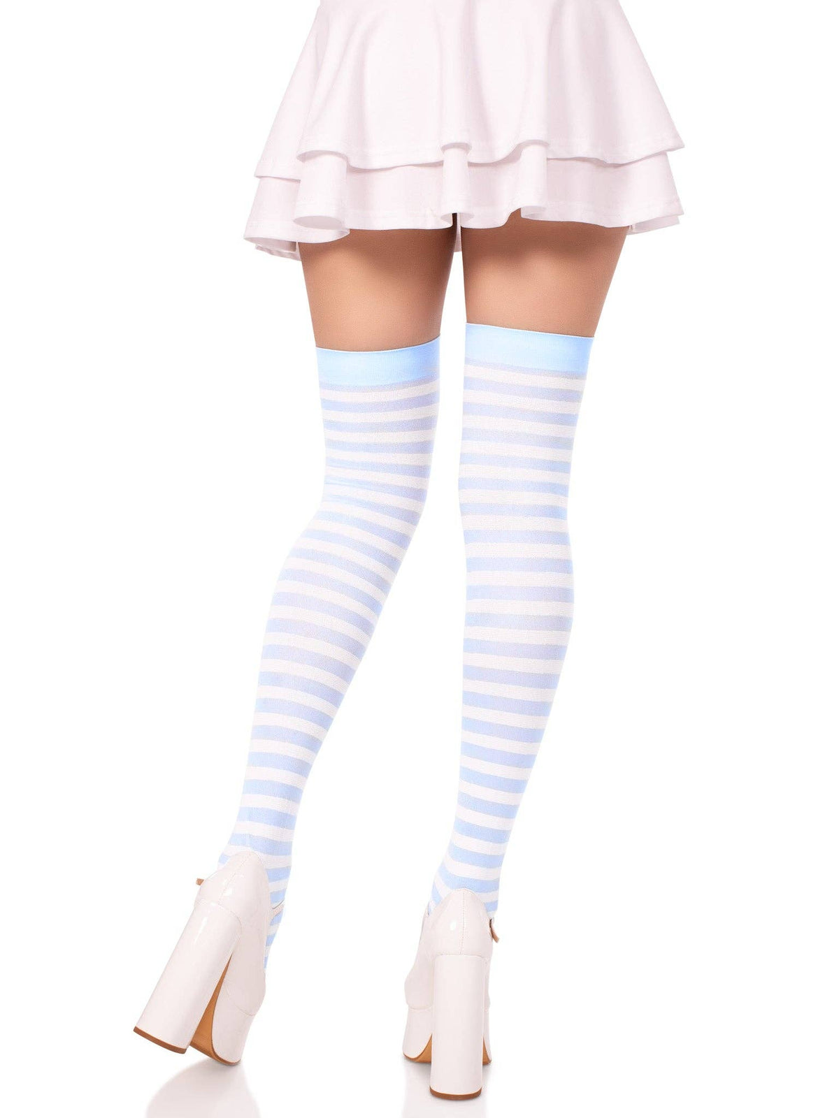 Cari Striped Stockings: Black/White / One Size
