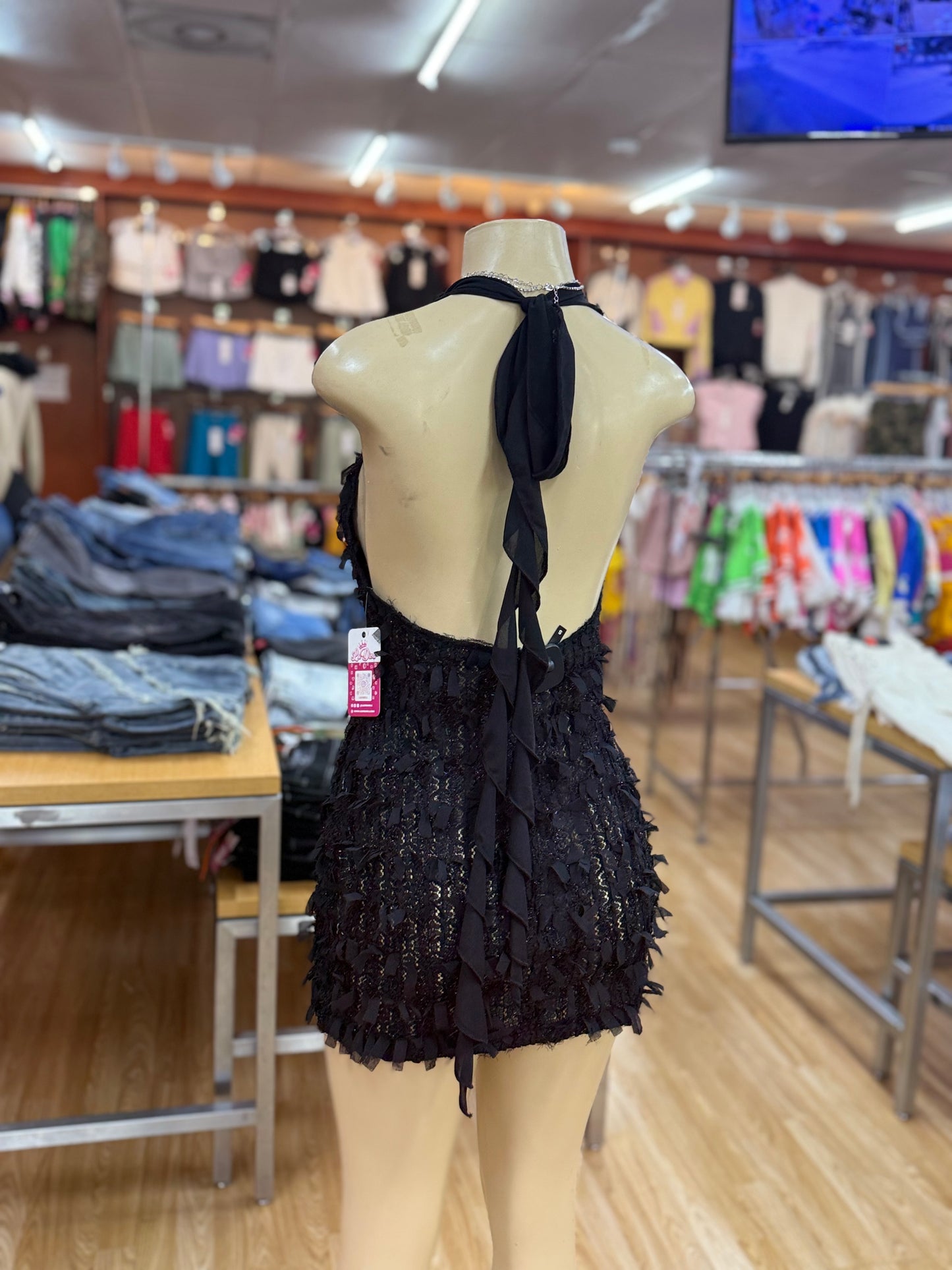 Fuzzy Dress-Black
