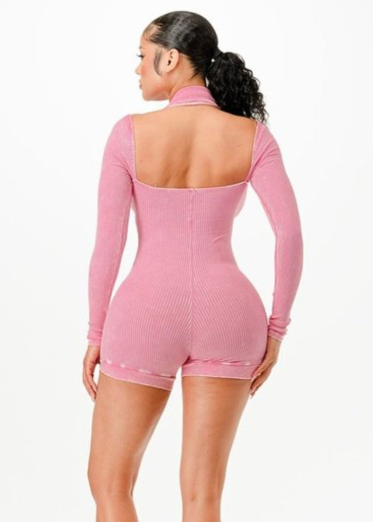 Demi Romper-Pink