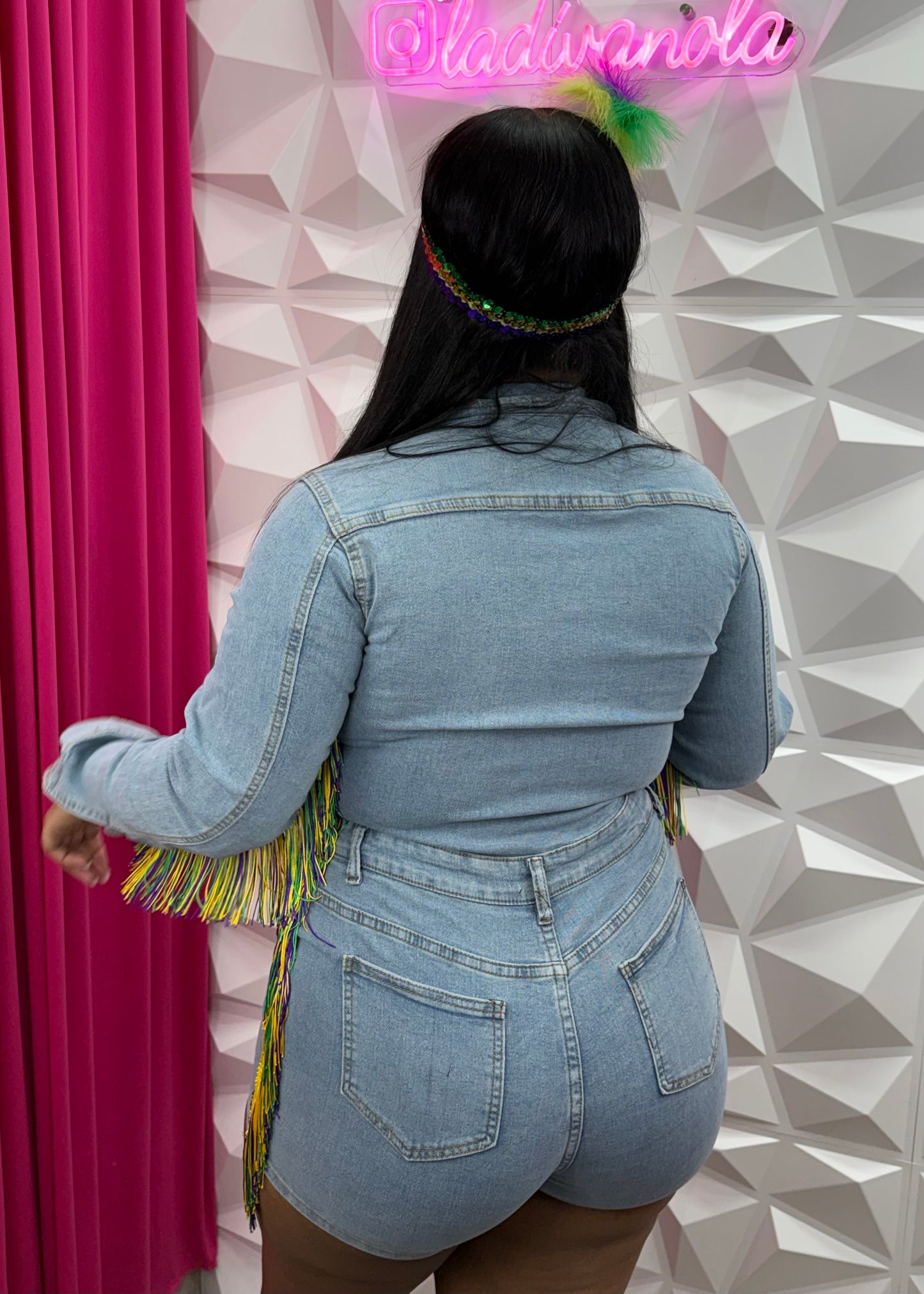 MG Denim Patch Romper