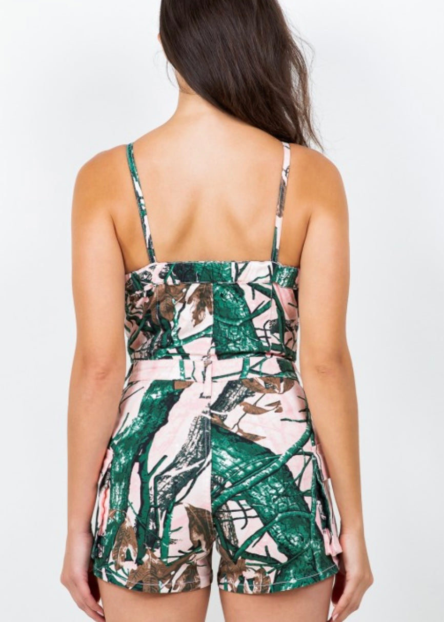 Pink Camo Romper