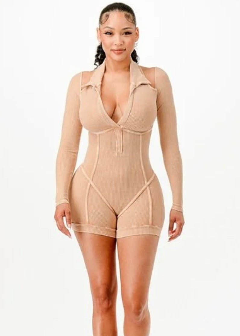 Demi Romper-Nude