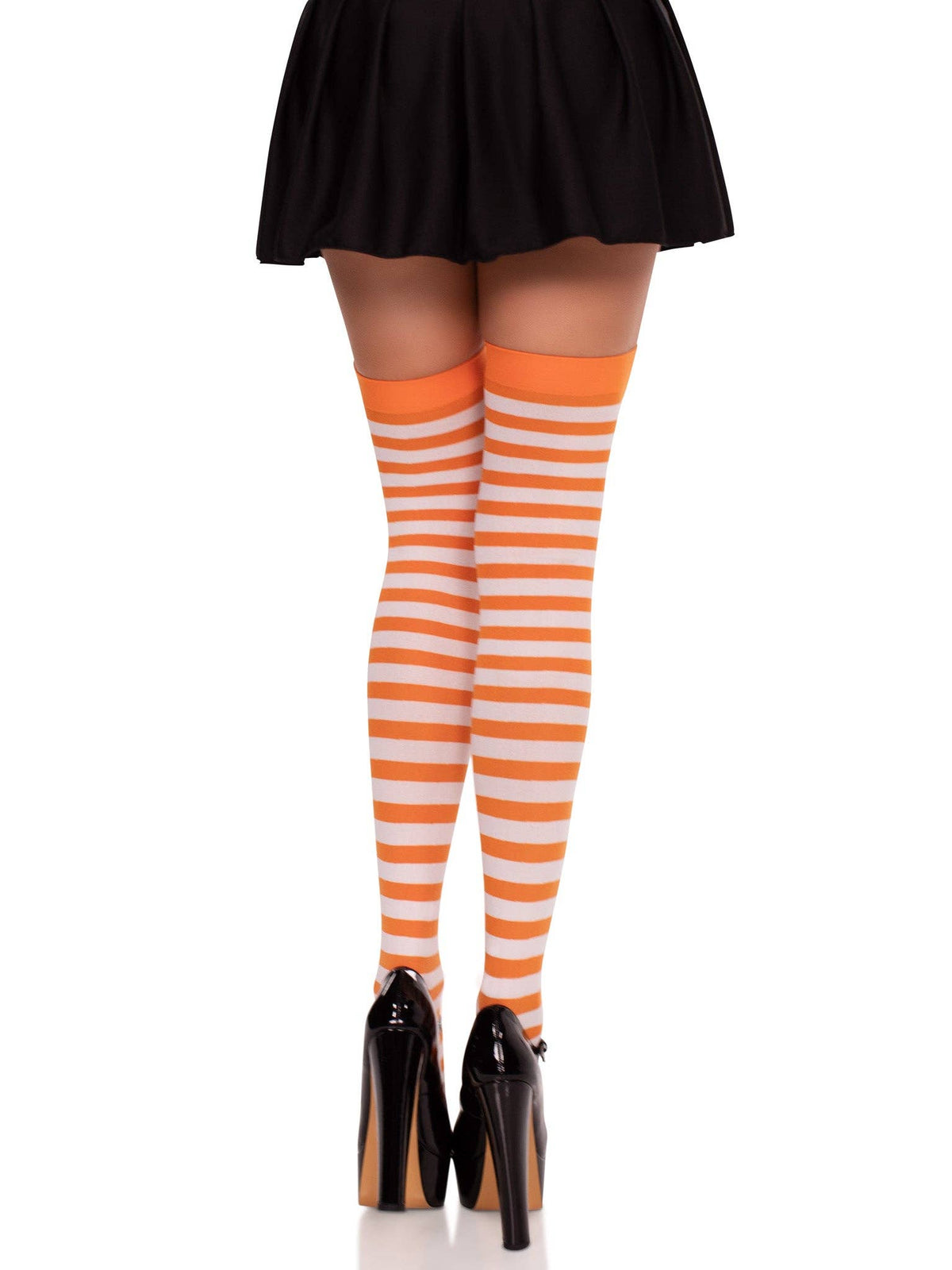Cari Striped Stockings: Black/White / One Size