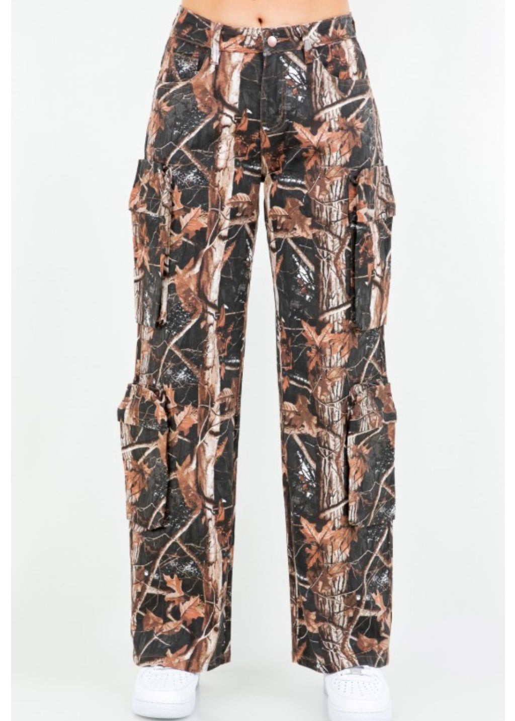 Wide Leg Pocket Pants-B.Camo