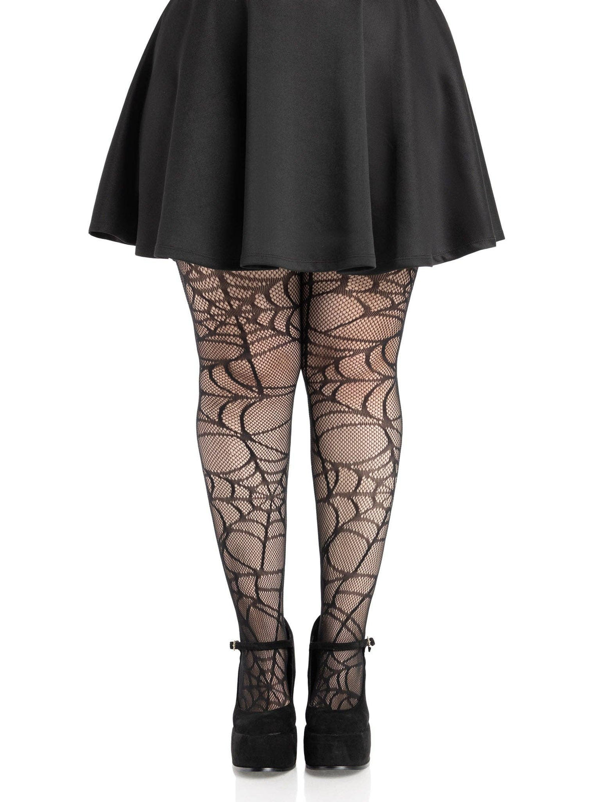 Spiderweb Net Tights: Black / One Size