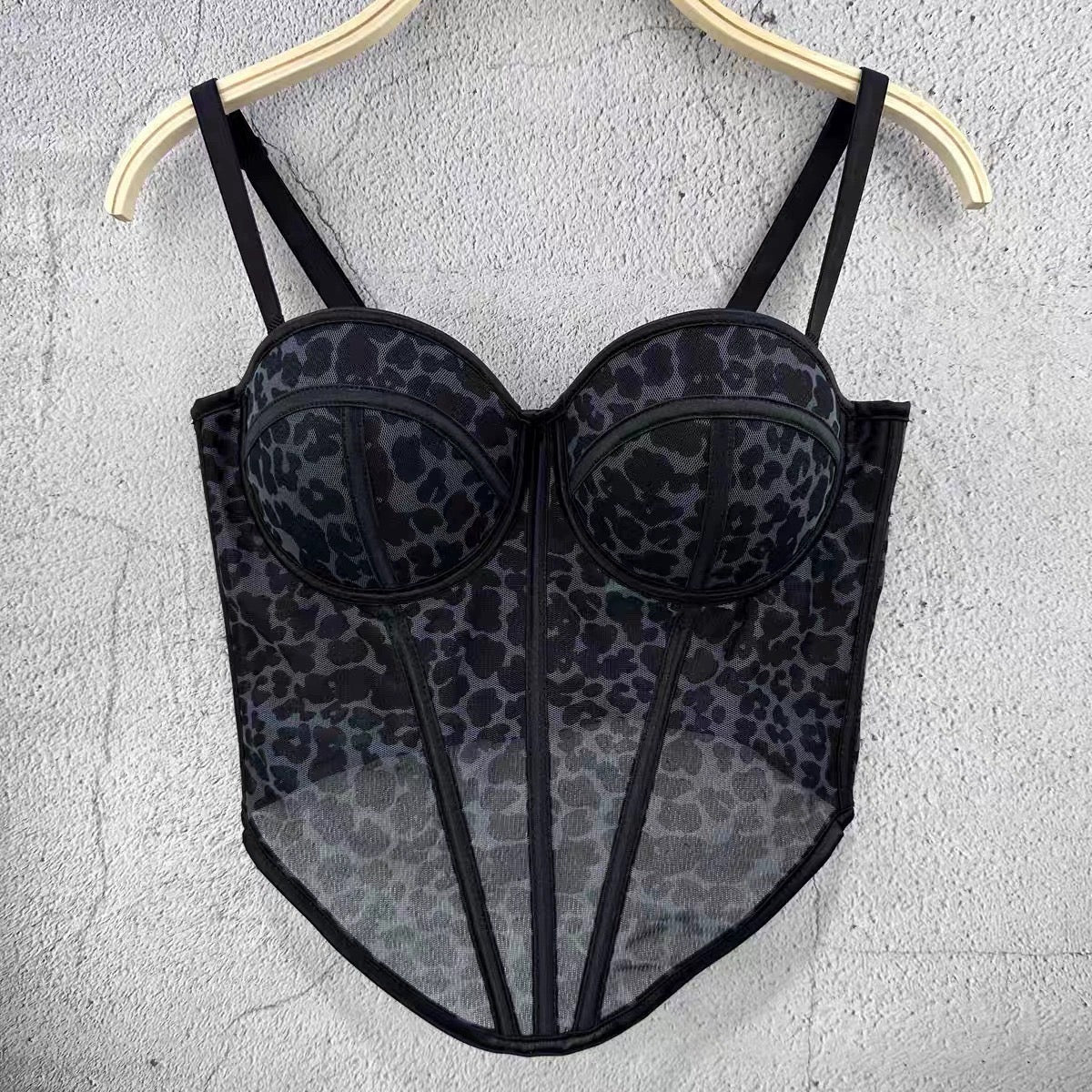 Cheetah Mesh Corset