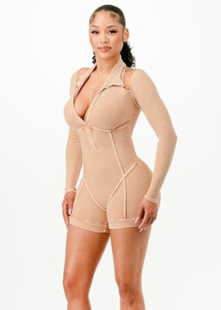 Demi Romper-Nude