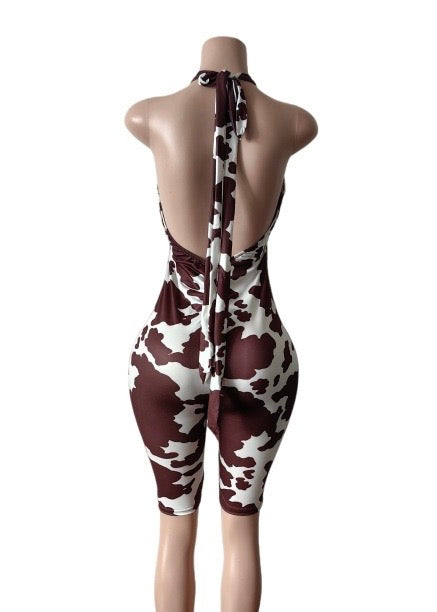 Cow Print Romper