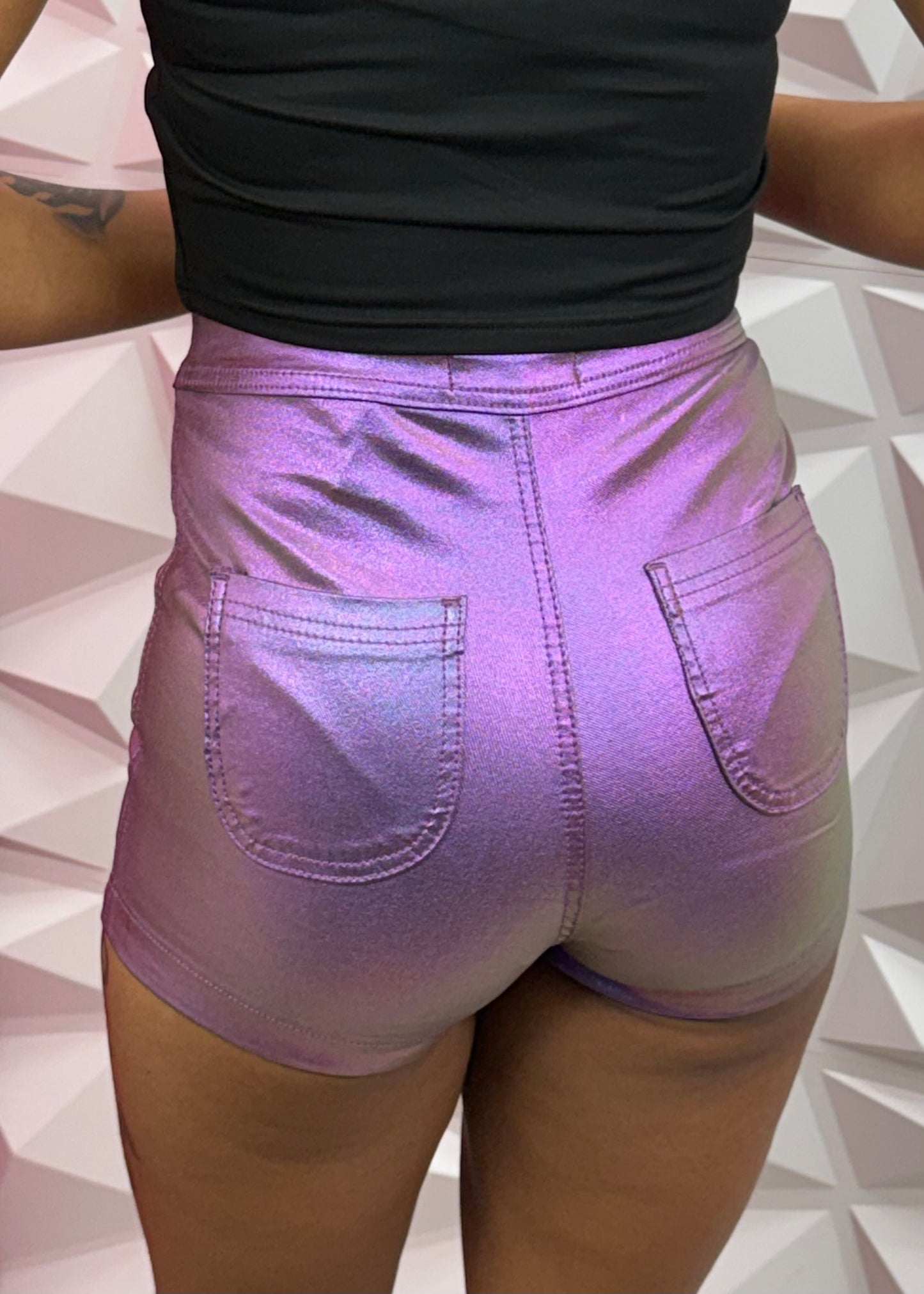 JQ Metallic Shorts-Purple