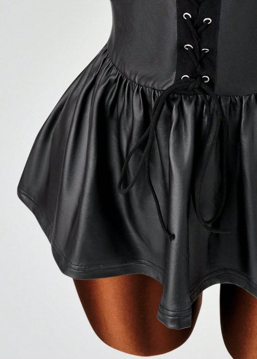 Leather Lace Dress