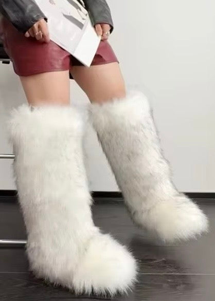 Fur Boots-White