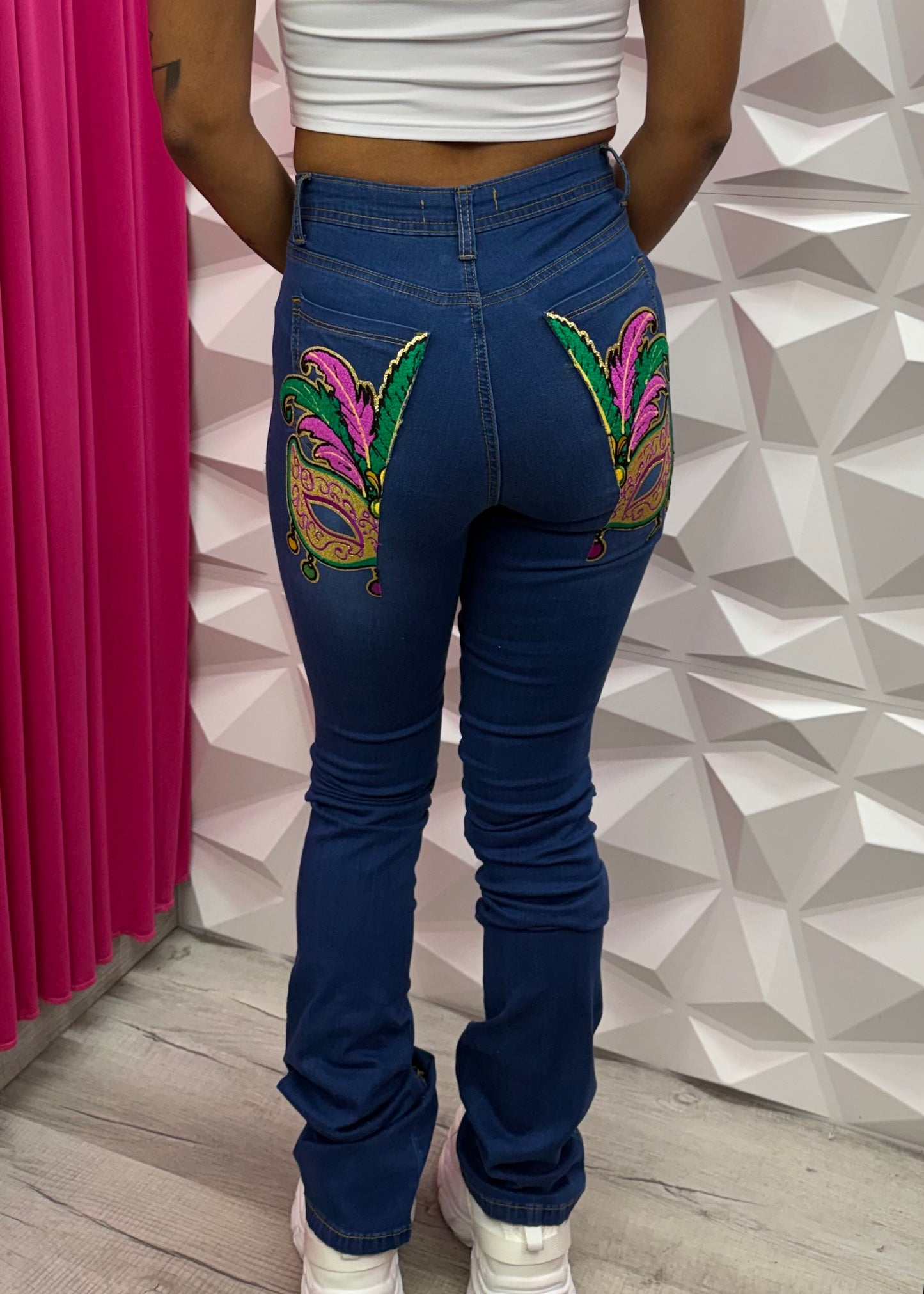 MG Stacked Jeans - Dk. Blue