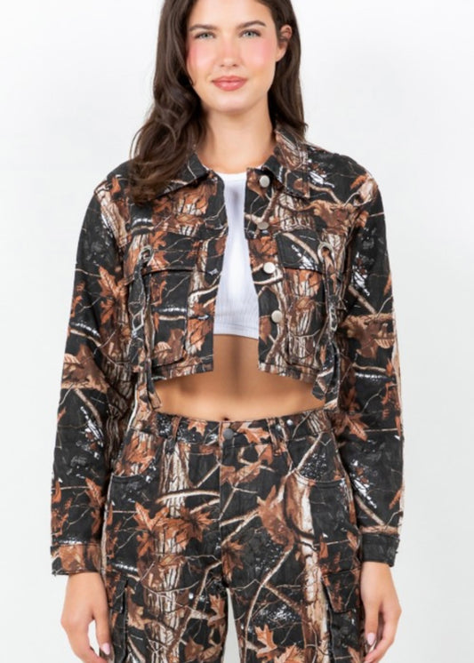 Crop Jacket-B.Camo