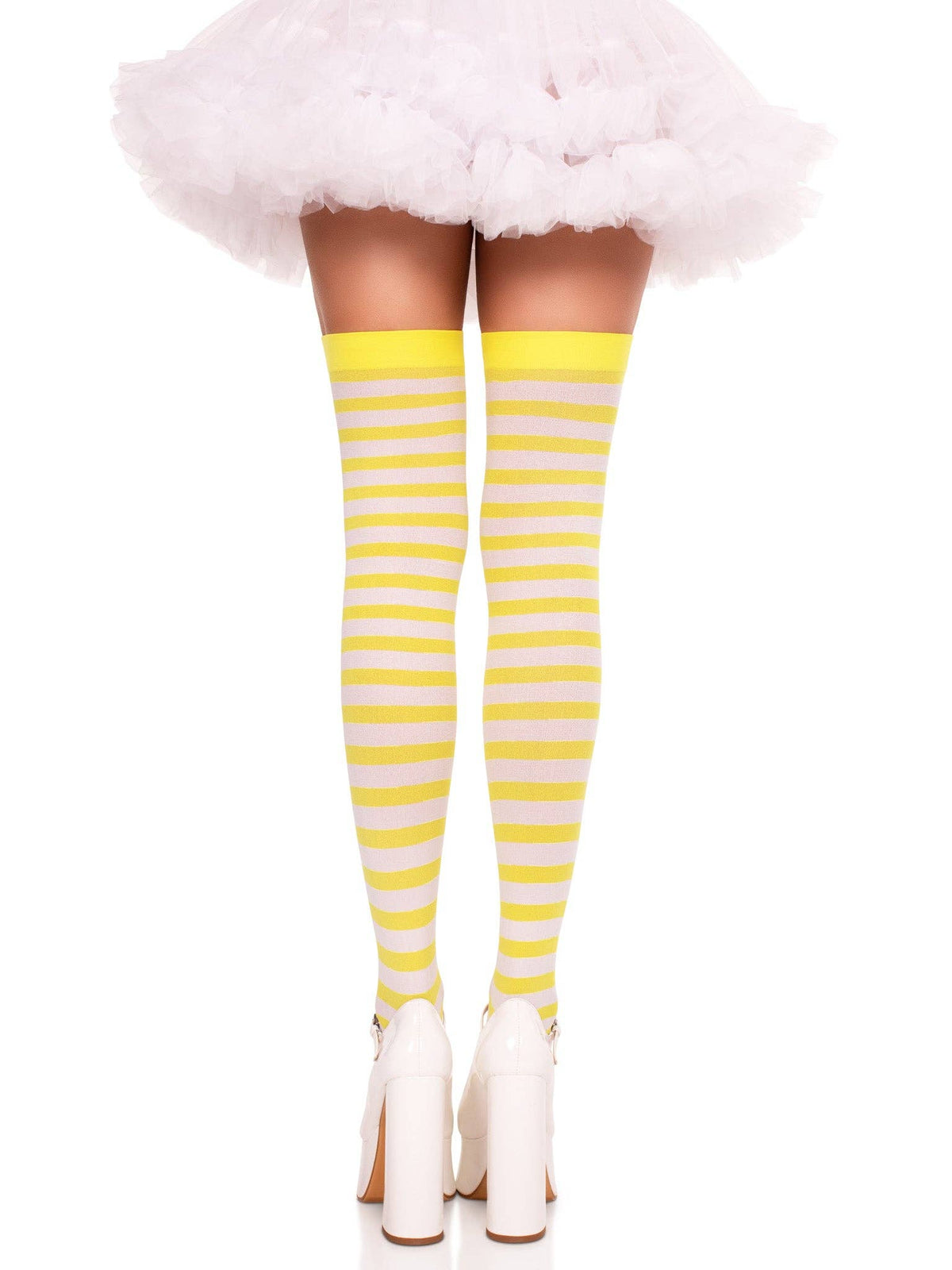 Cari Striped Stockings: Black/Purple / One Size