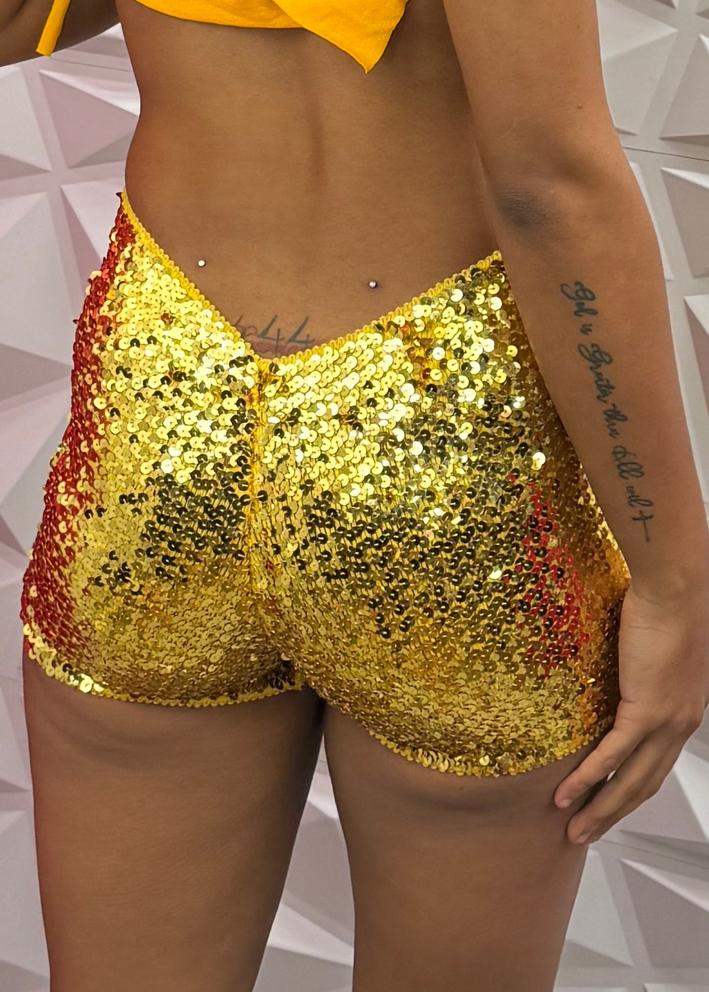 MG Sequins Shorts - Gold