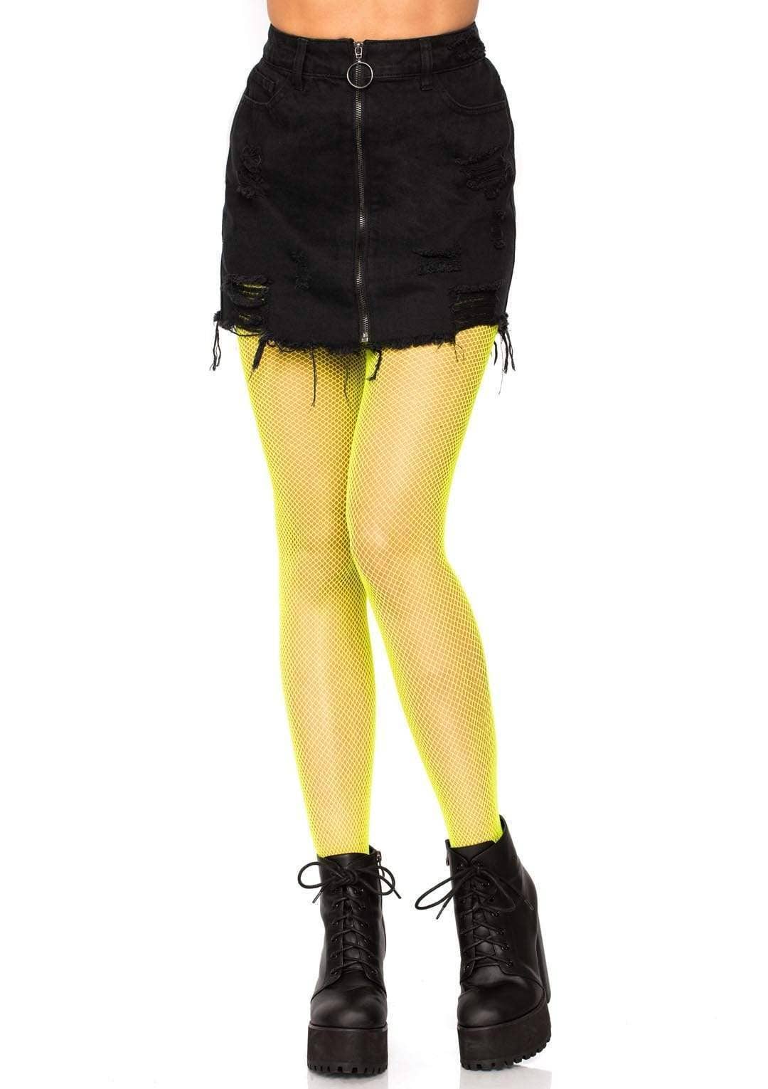 Risa Nylon Fishnet Tights: White / One Size