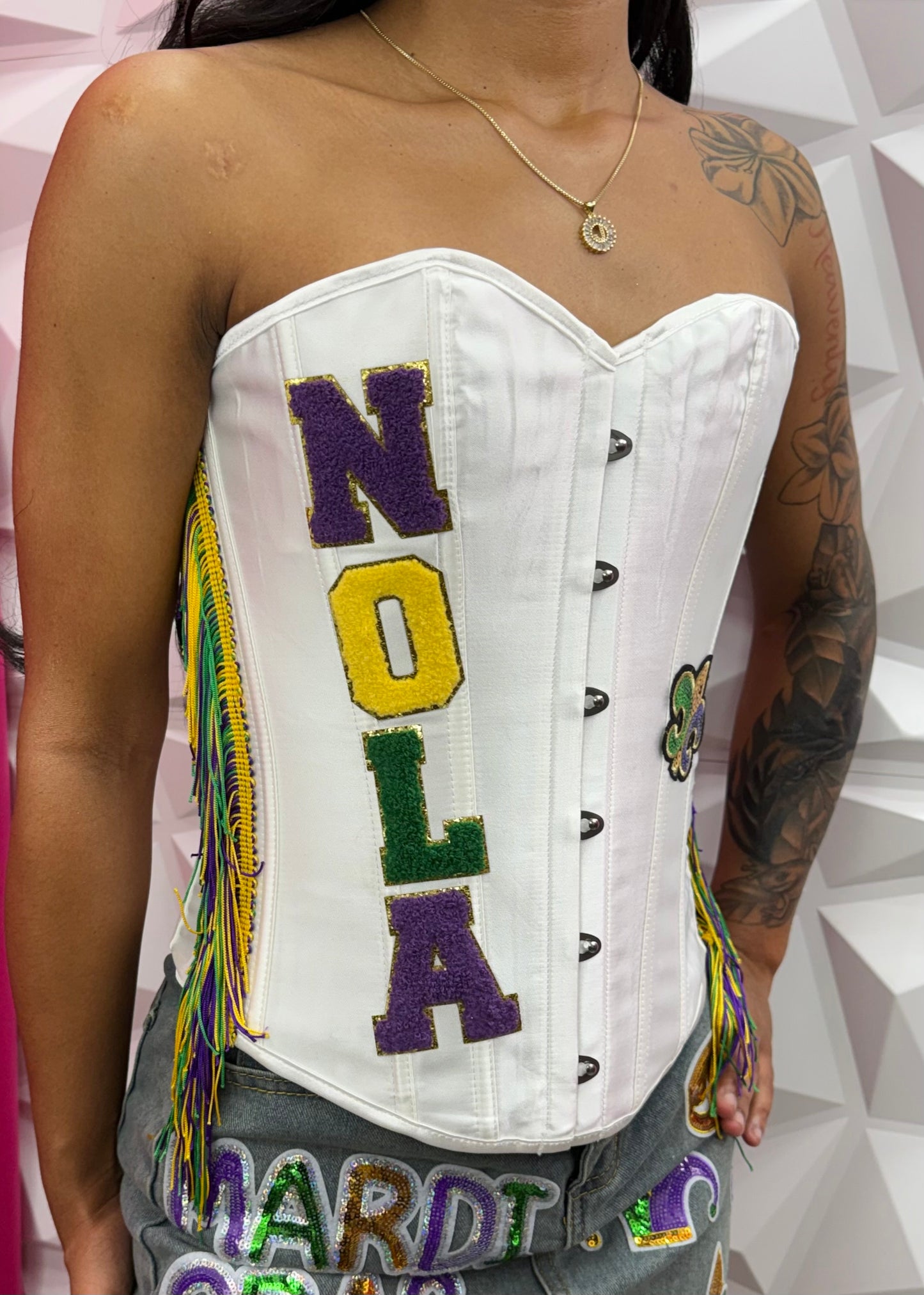 MG Patch Corset - White