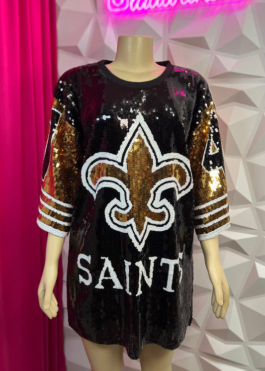 Sequins Saints Jersey-Black