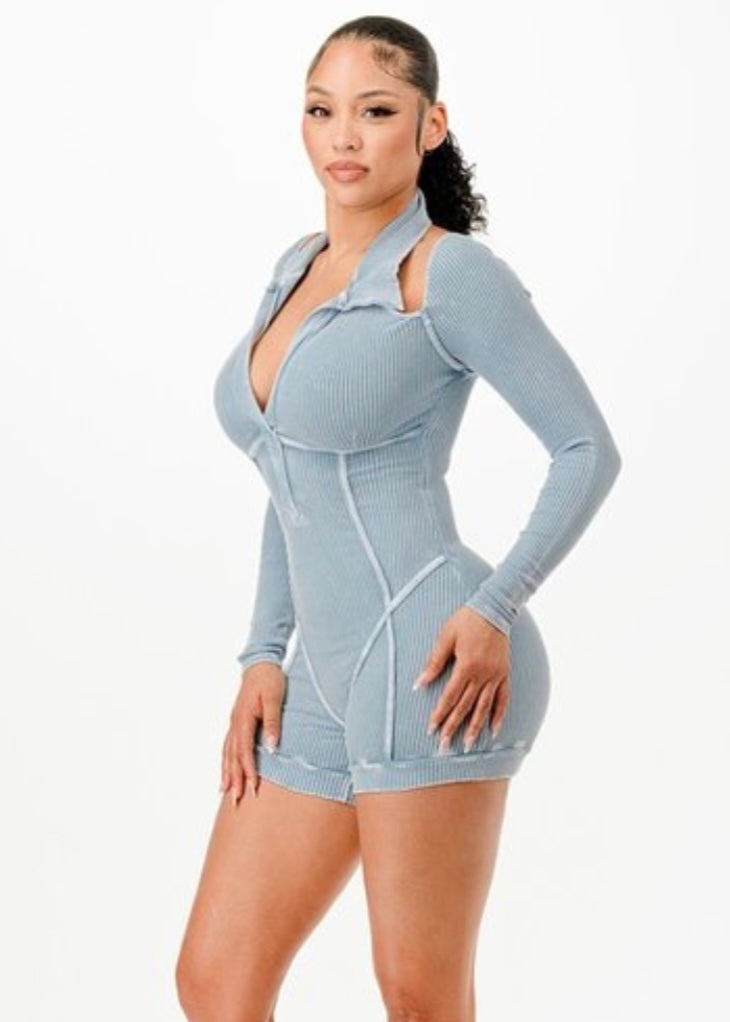 Demi Romper-Blue