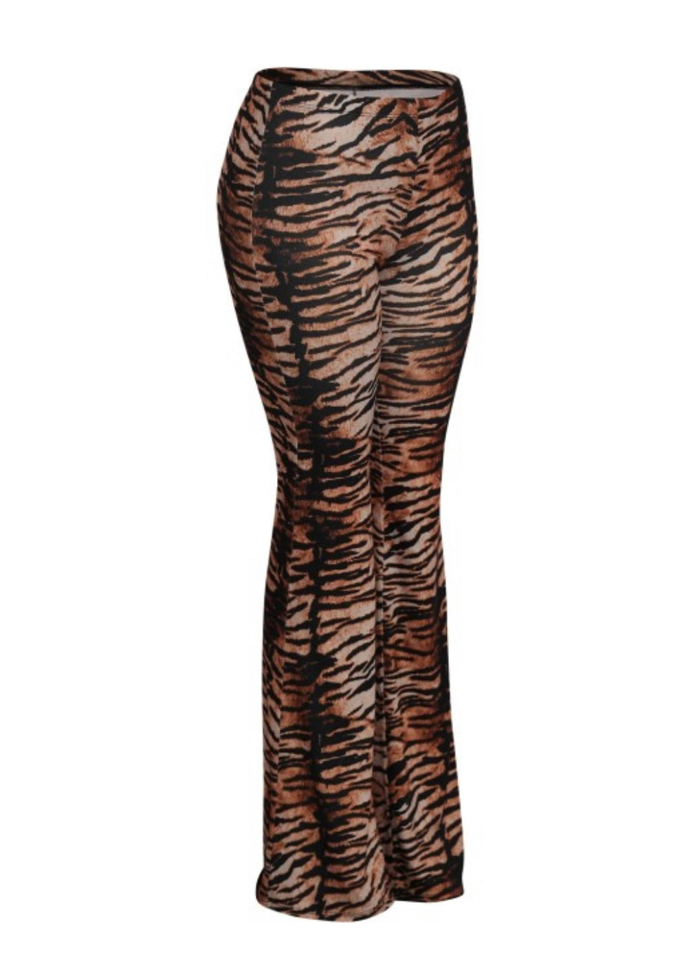 Tiger Print Flare Tights