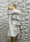 Ruffle Dress-White