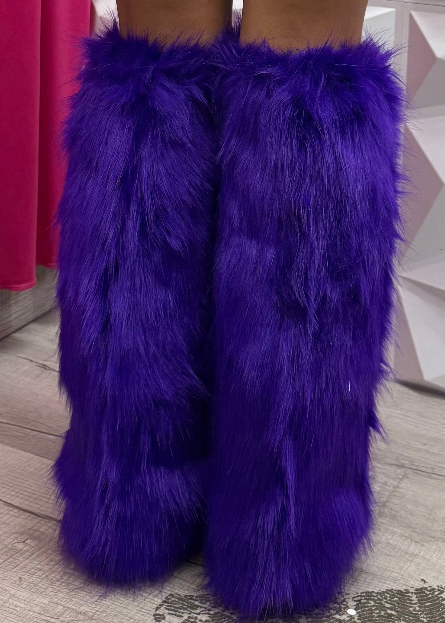 MG Fur Boots - Purple